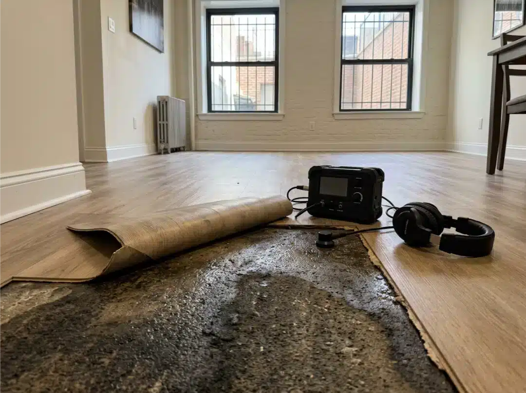 Ground-floor slab-on-grade apartment building along the Flatbush Avenue corridor